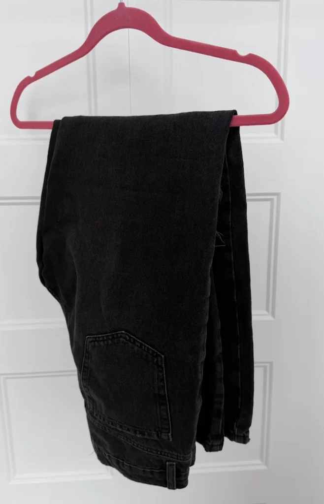 Image for Jeans noirs délavés style wide leg