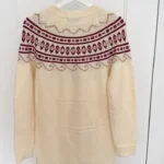 Thumbnail for Robe tricot crème style nordique
