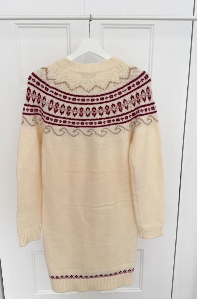 Image for Robe tricot crème style nordique