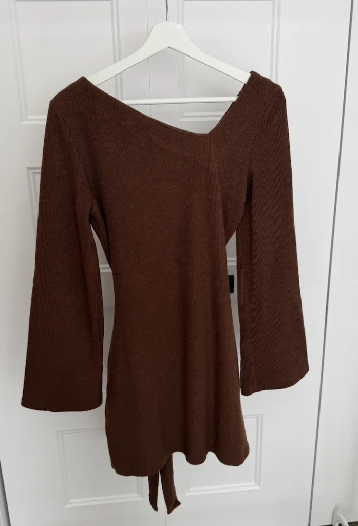 Image for Robe tricot brun chocolat