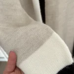 Thumbnail for Long cardigan tricot beige, crème et noir