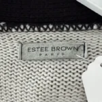 Thumbnail for Long cardigan tricot beige, crème et noir