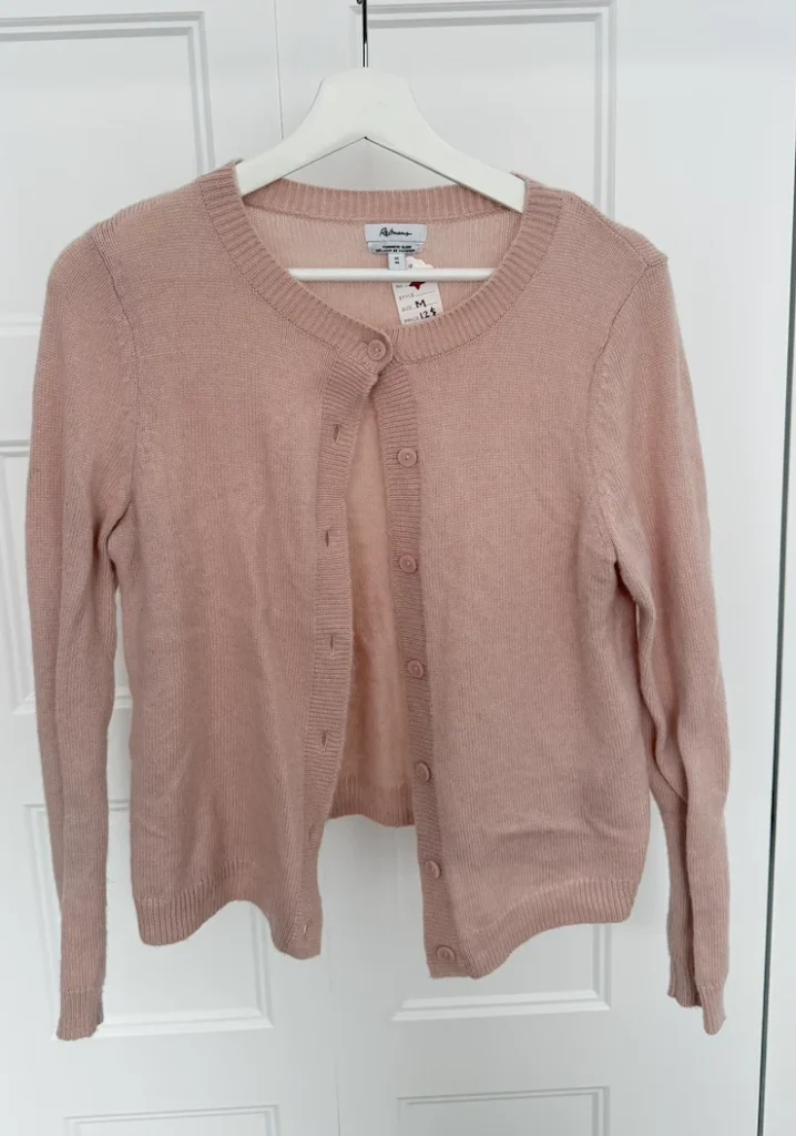 Featured image for Cardigan rose pâle blush