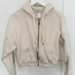 Featured thumbnail for Hoodie zippé crème Crop