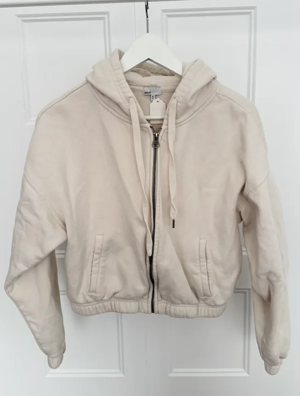 Featured image for Hoodie zippé crème Crop