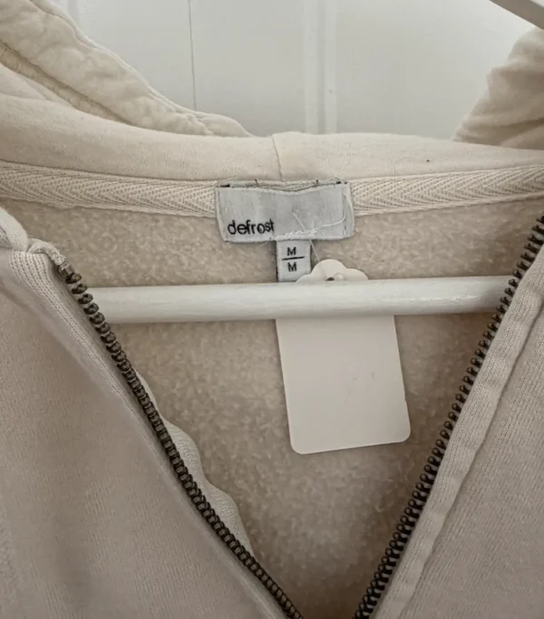 Image for Hoodie zippé crème Crop