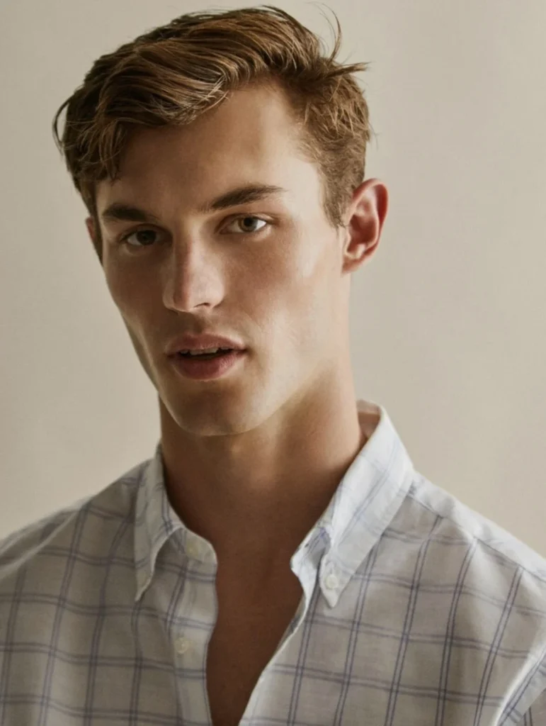 Image for White checked shirt - Massimo Dutti