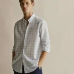 Thumbnail for White checked shirt - Massimo Dutti