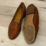 Thumbnail for Sézane - Light brown leather loafers