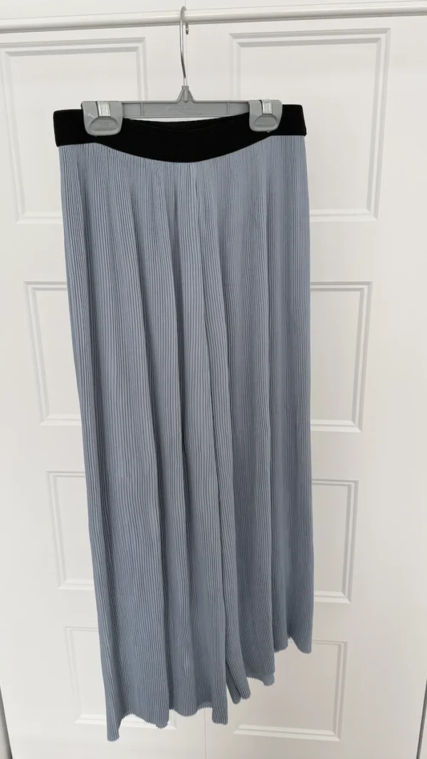 Featured image for Pantalon palazzo plissé bleu pâle