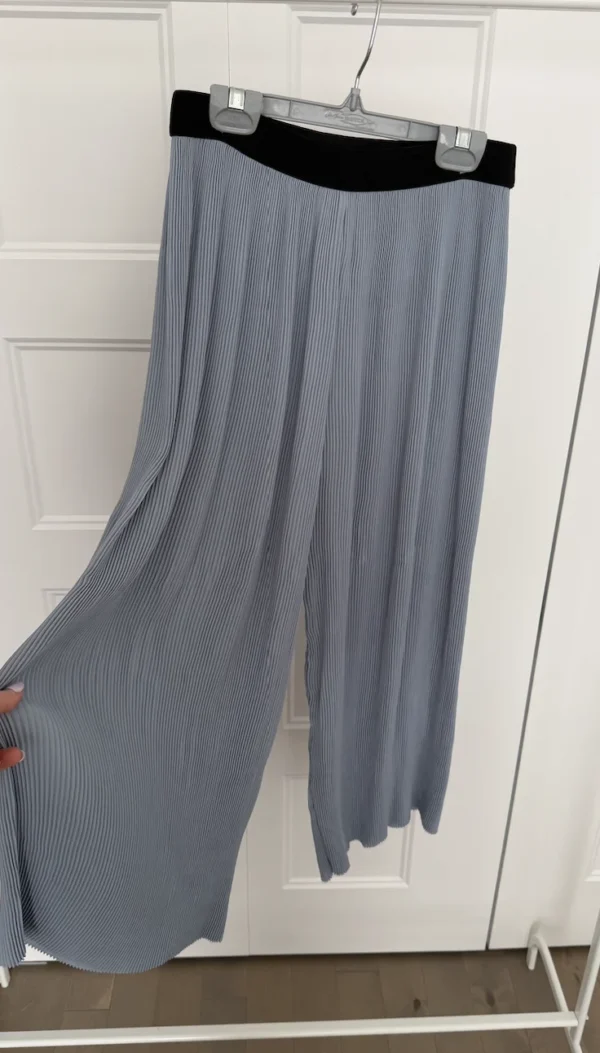 Image for Pantalon palazzo plissé bleu pâle