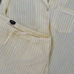 Thumbnail for Ensemble pyjama rayé jaune pâle