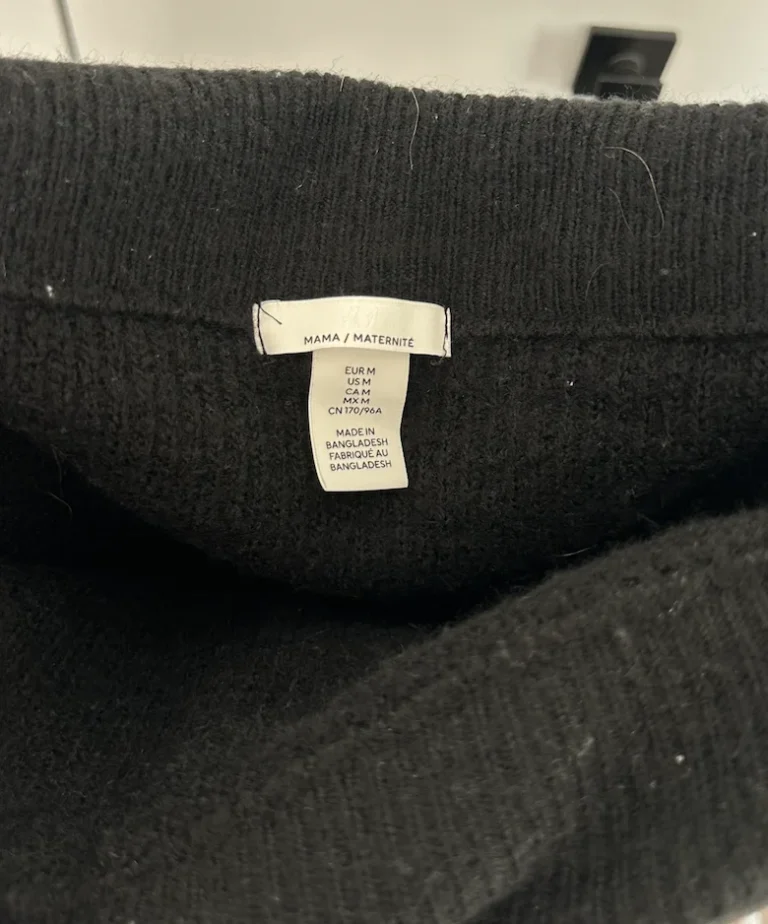 Image for Tricot noir off shoulder