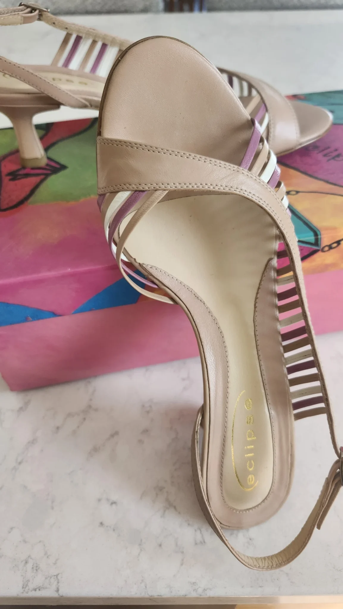 Image for Sandale, bride arrière ajustable, cuir souple
