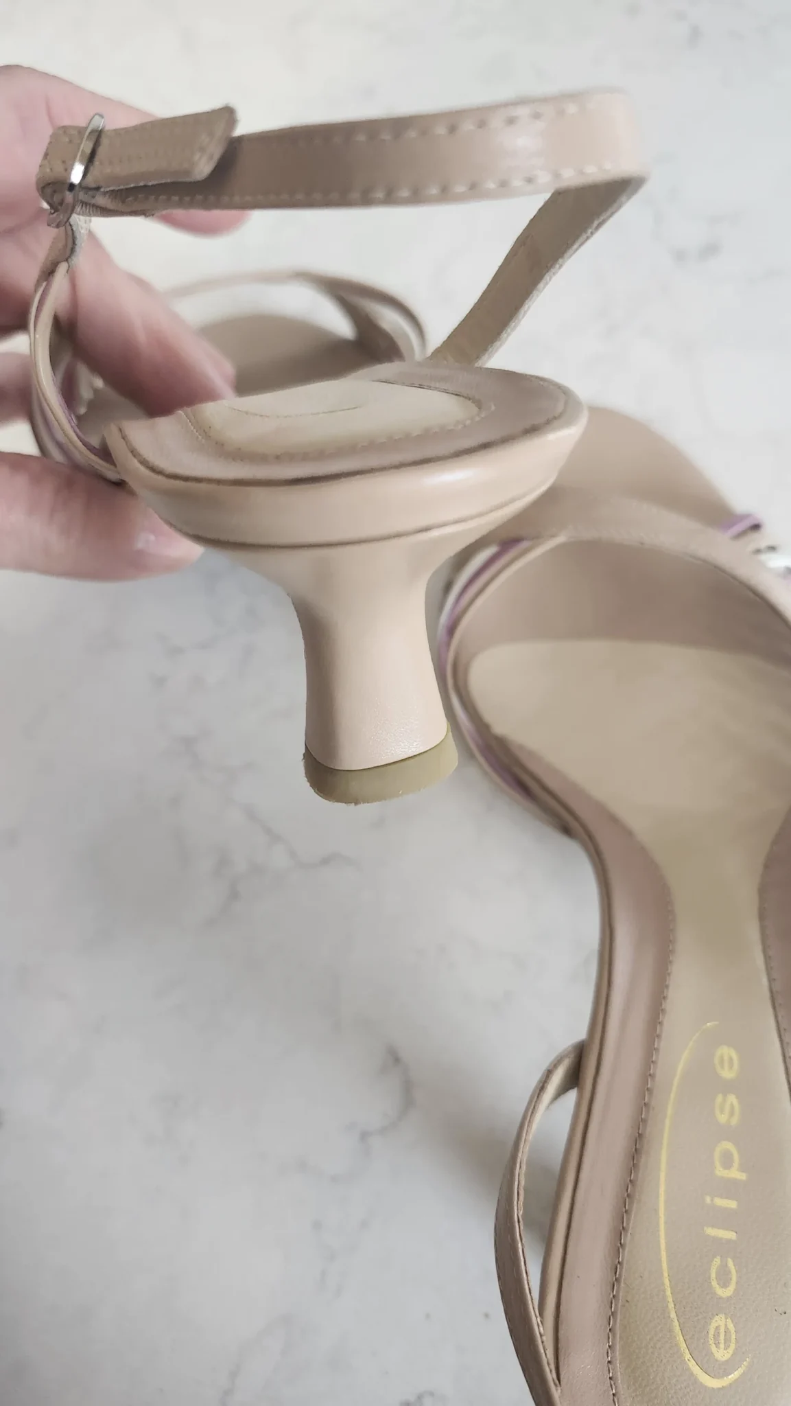Image for Sandale, bride arrière ajustable, cuir souple