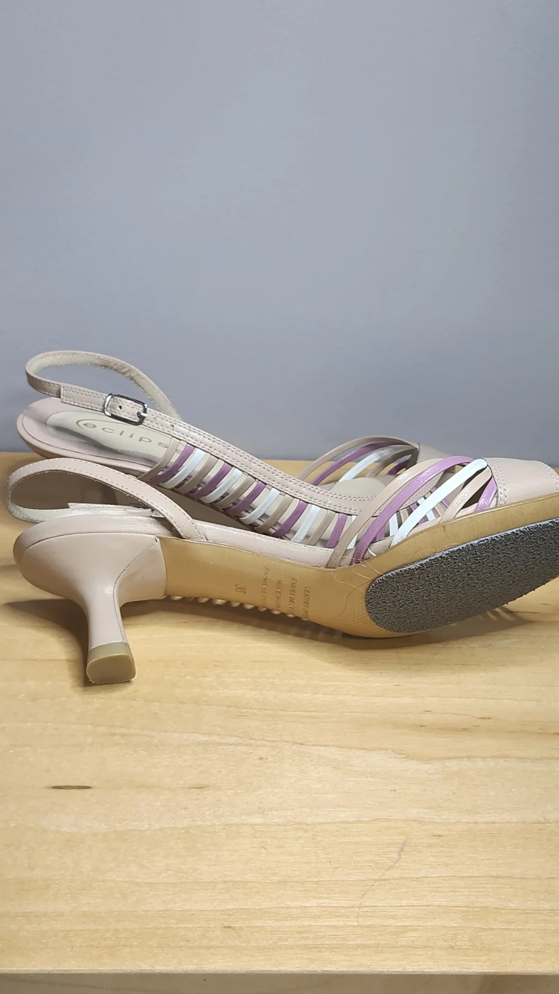 Image for Sandale, bride arrière ajustable, cuir souple