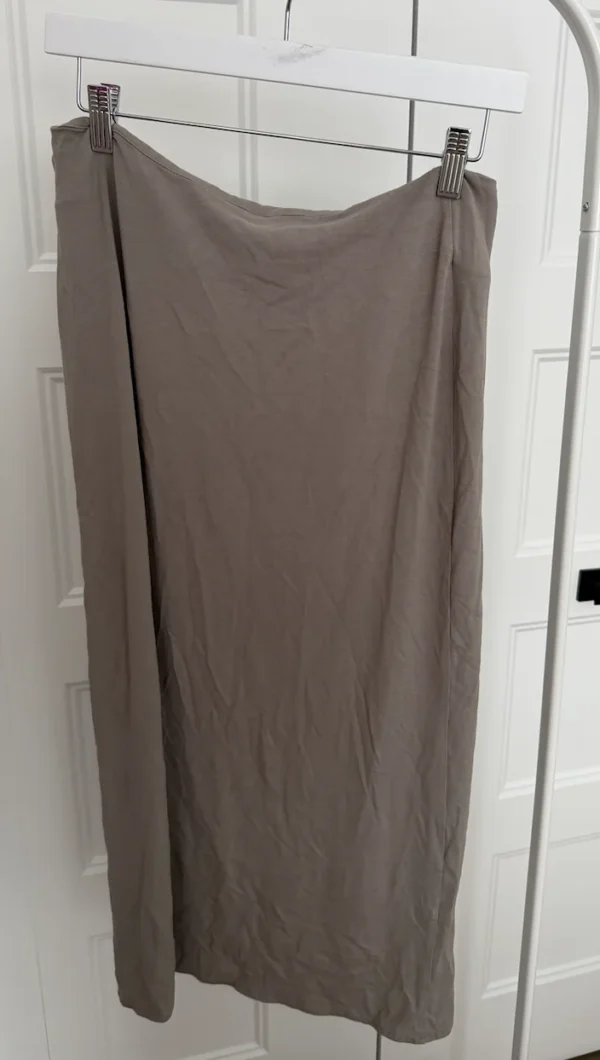 Image for Taupe wrap skirt