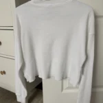 Thumbnail for Chandail gaufré blanc Aritzia