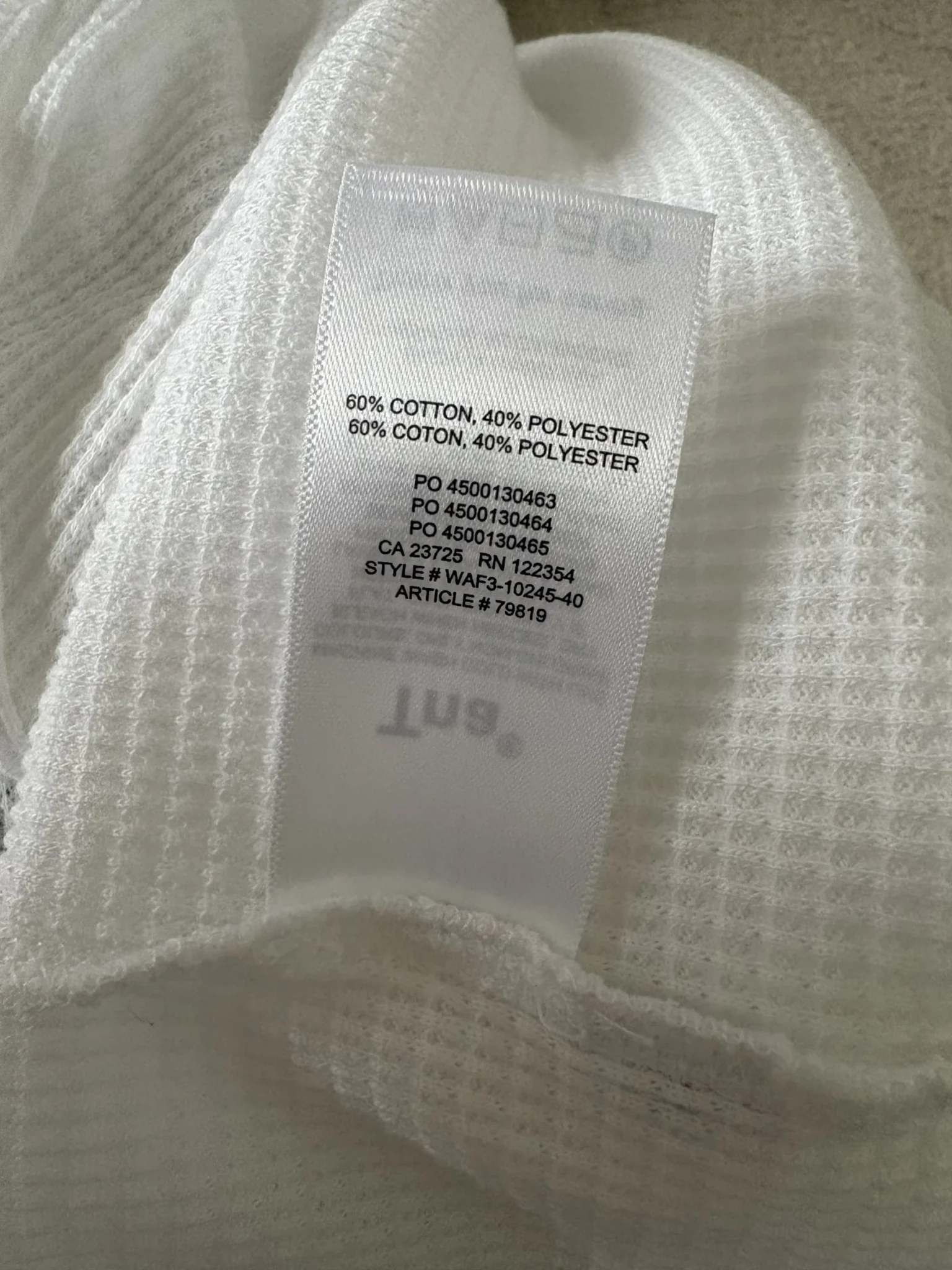 Image for Chandail gaufré blanc Aritzia