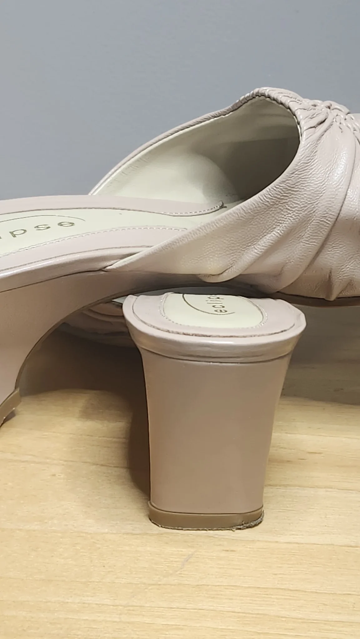 Image for Mule, tout cuir, couleur blush, très confortable