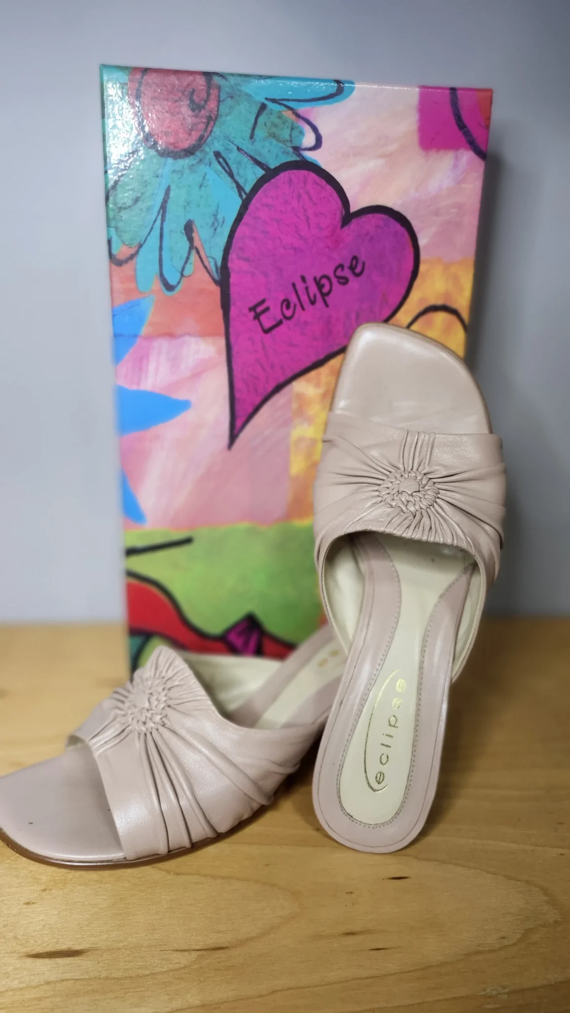 Image for Mule, tout cuir, couleur blush, très confortable