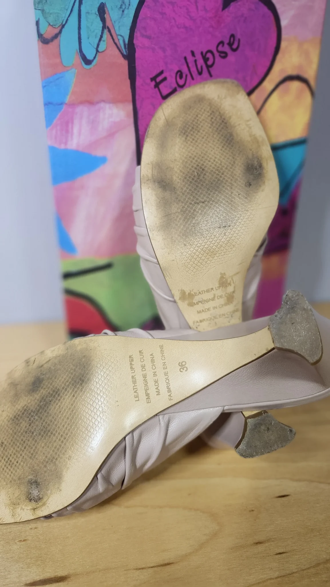 Image for Mule, tout cuir, couleur blush, très confortable