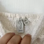Thumbnail for Joie blouse with white embroidery size S