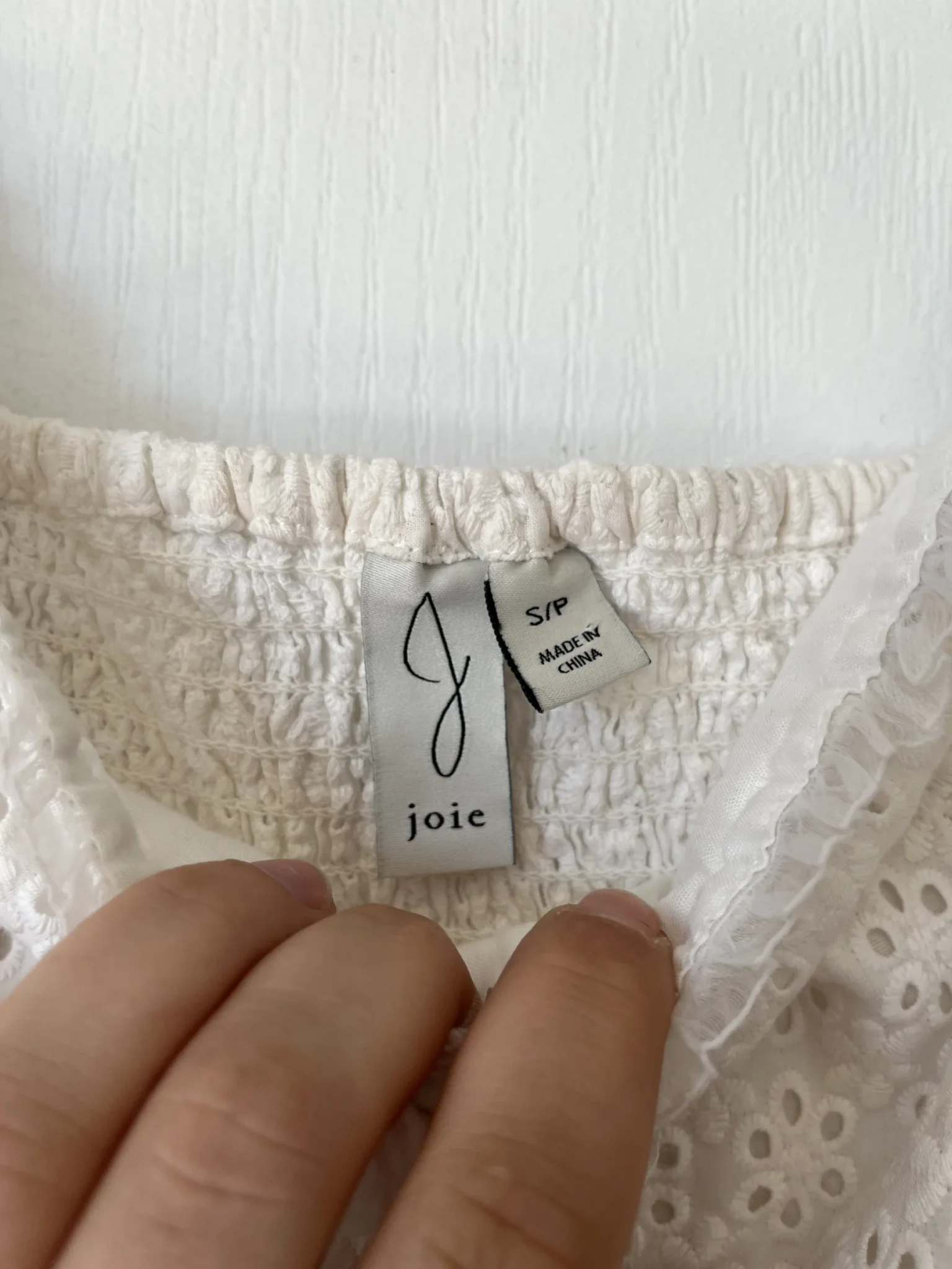 Image for Joie blouse with white embroidery size S