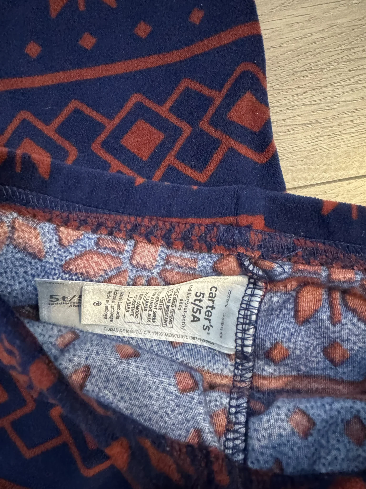 Image for 5 ans - Pyjamas Carter’s velour