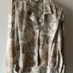 Featured thumbnail for Vintage pattern blouse, 2 tones - Alia