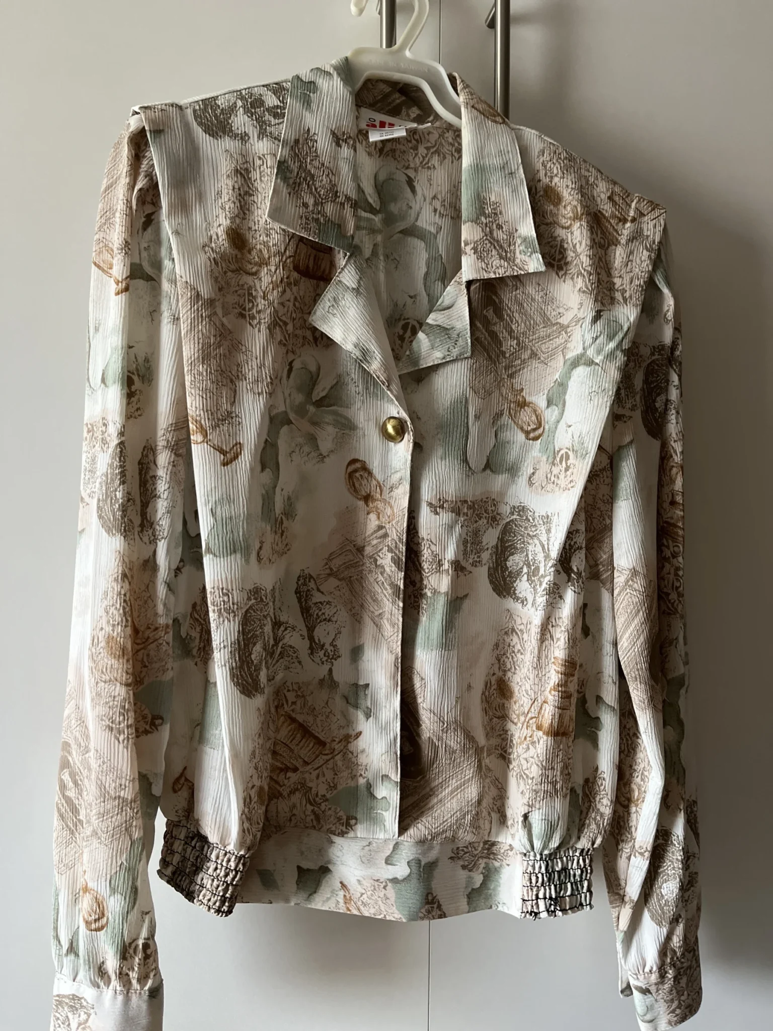 Featured image for Vintage pattern blouse, 2 tones - Alia