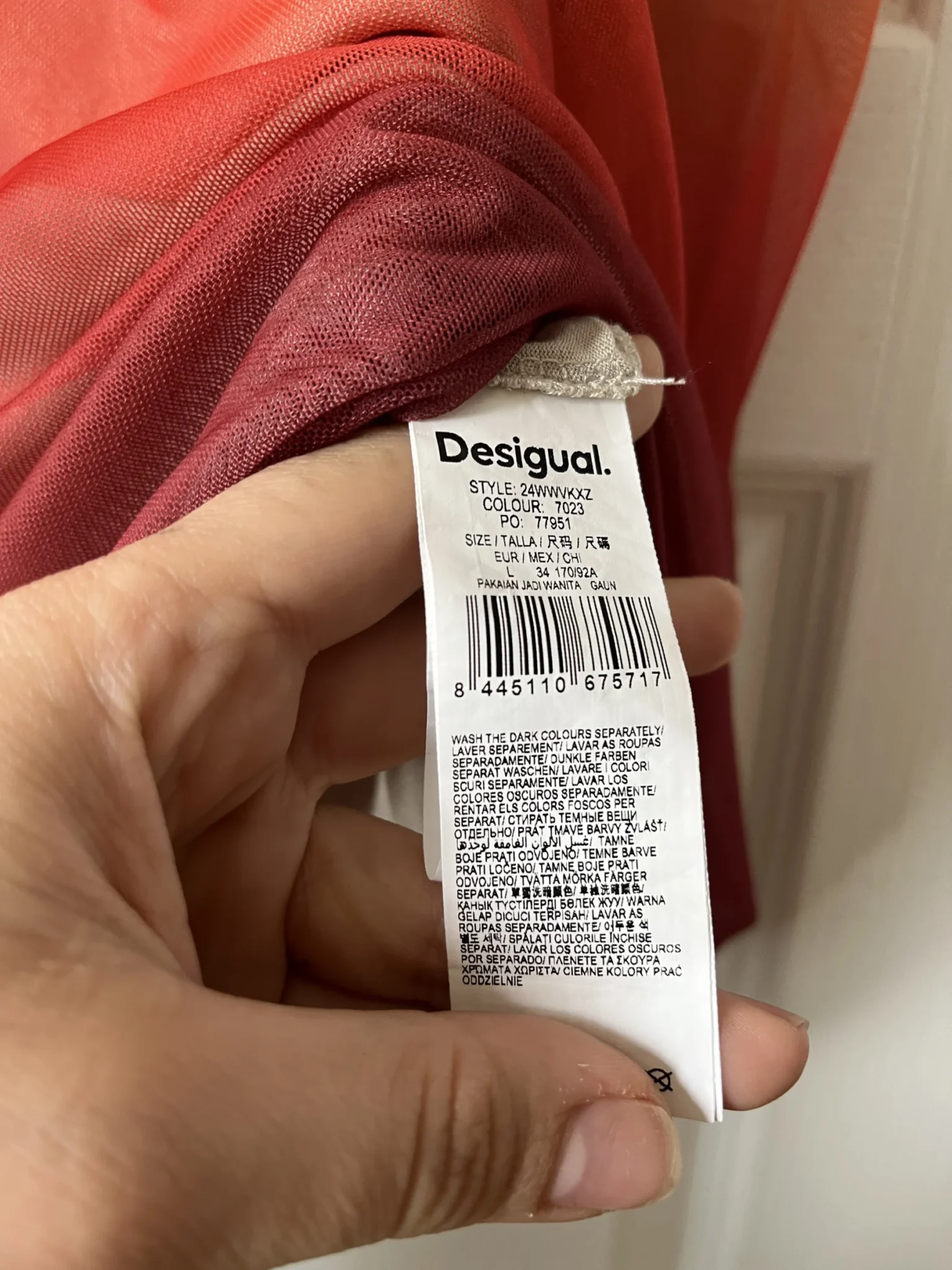 Image for Robe longue Desigual dégradé taille L