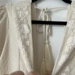 Thumbnail for Zara beige short jumpsuit with embroidery size L