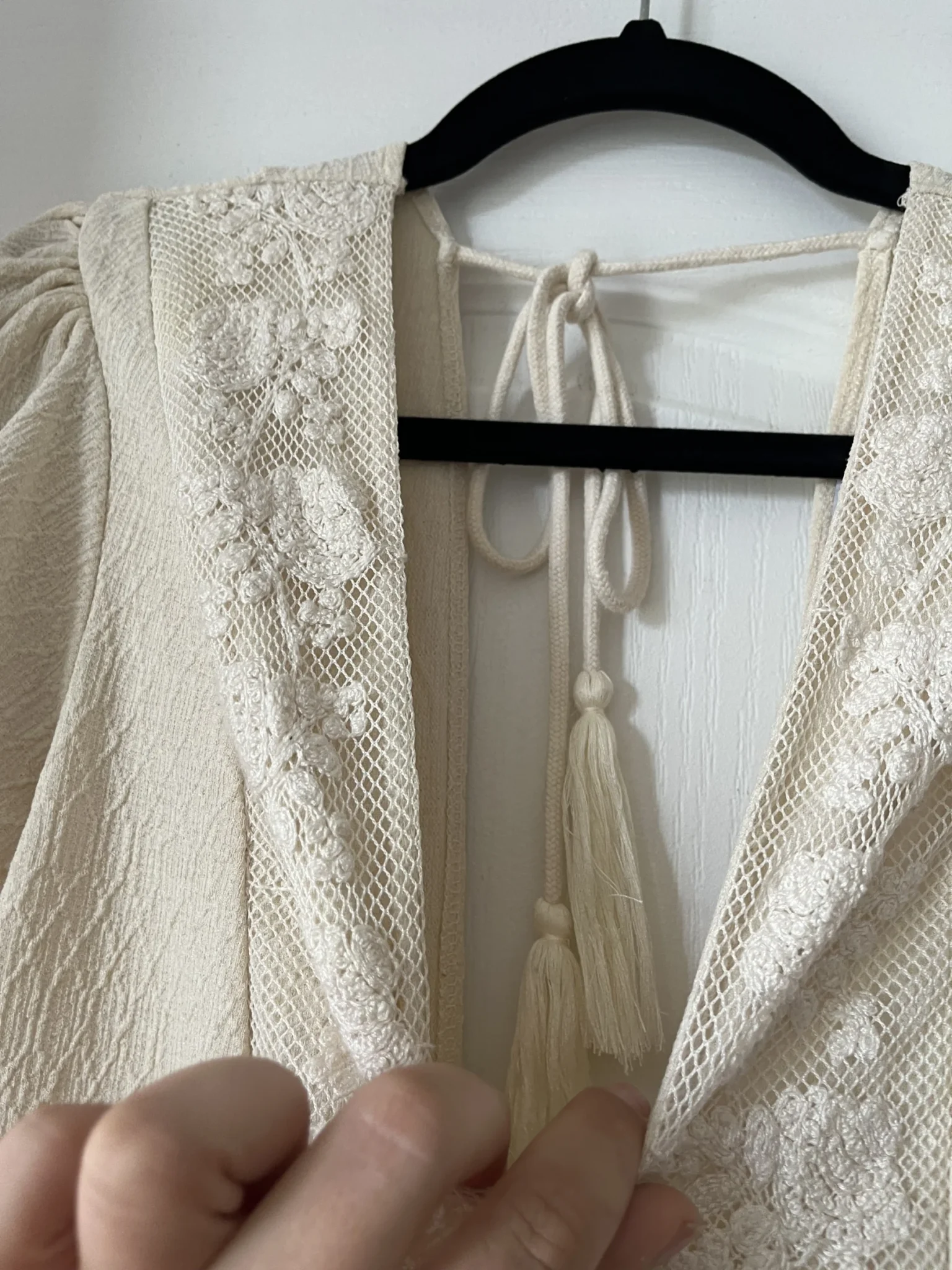 Image for Zara beige short jumpsuit with embroidery size L