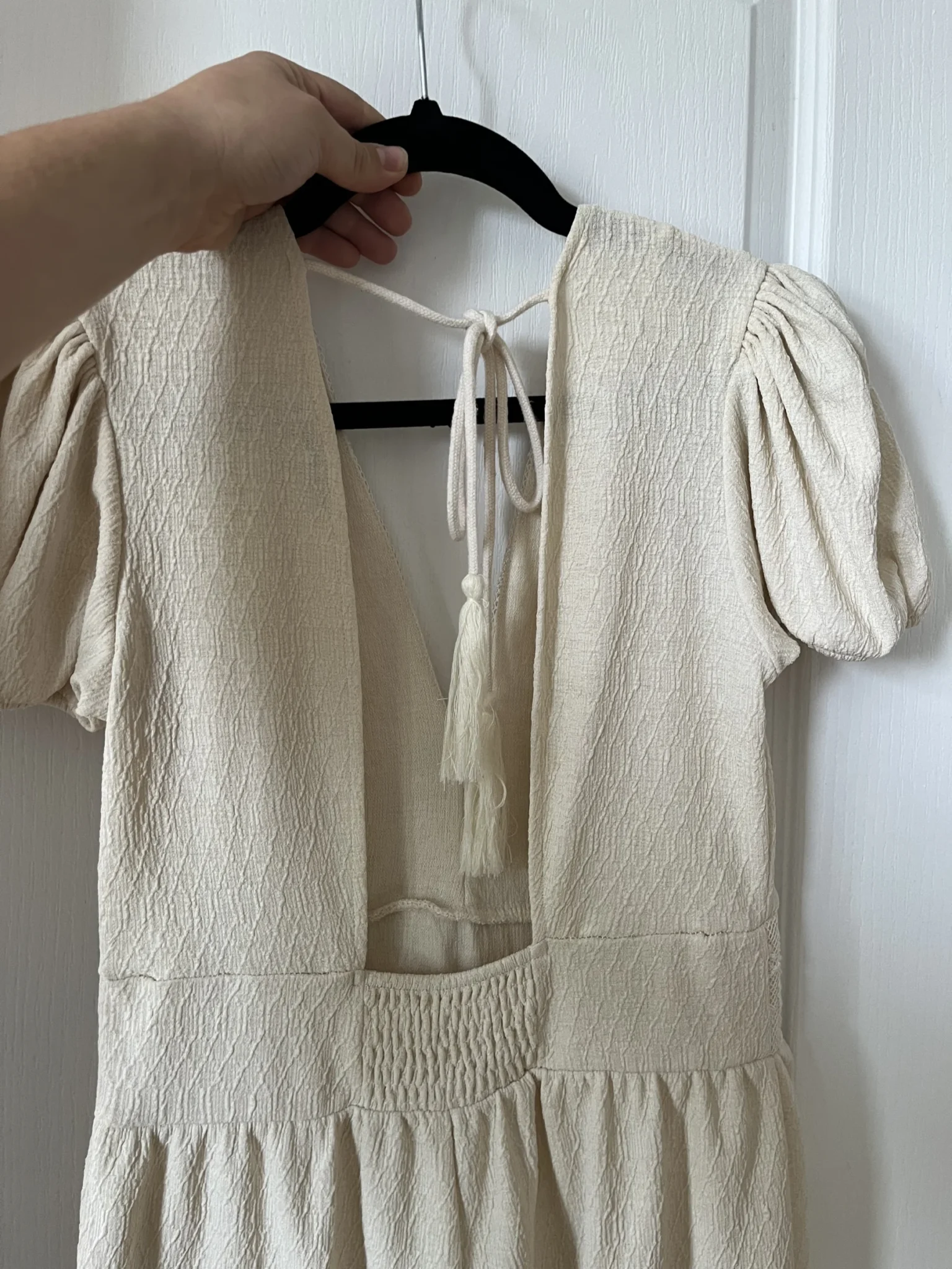 Image for Zara beige short jumpsuit with embroidery size L