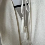 Thumbnail for Zara beige short jumpsuit with embroidery size L