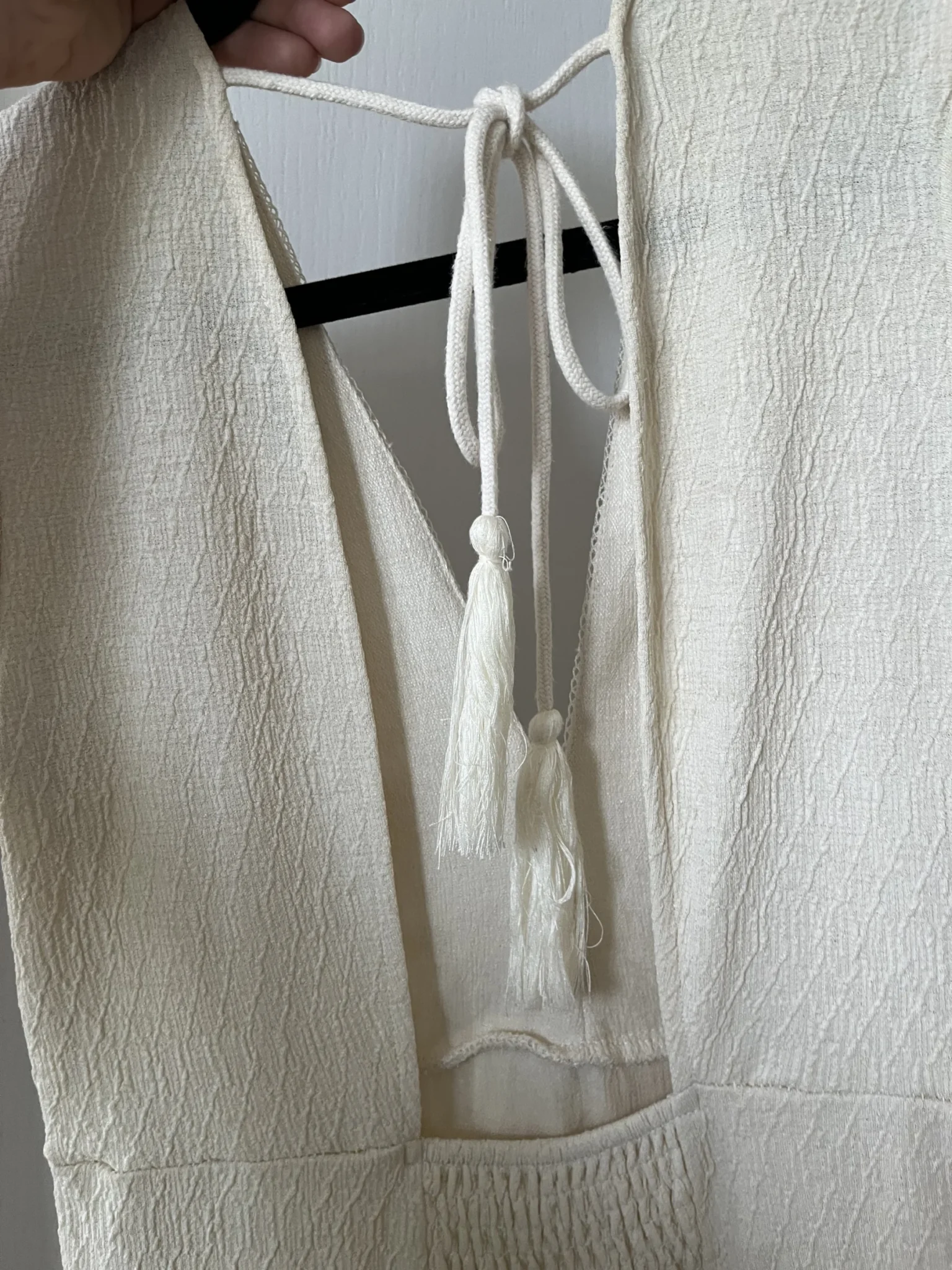 Image for Zara beige short jumpsuit with embroidery size L