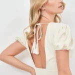 Thumbnail for Zara beige short jumpsuit with embroidery size L