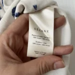Thumbnail for Sézane long white skirt with blue floral pattern size 40