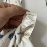 Thumbnail for Sézane long white skirt with blue floral pattern size 40