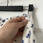 Thumbnail for Sézane long white skirt with blue floral pattern size 40