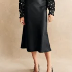 Featured thumbnail for Skirt Sézane model Sandy black satin size 38