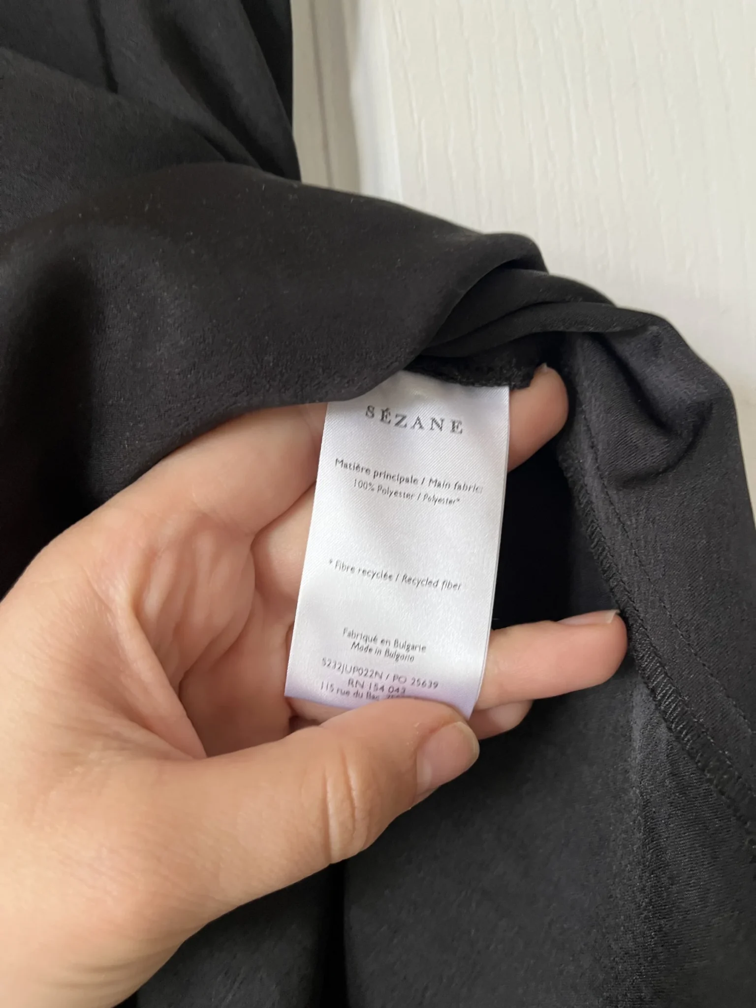 Image for Skirt Sézane model Sandy black satin size 38