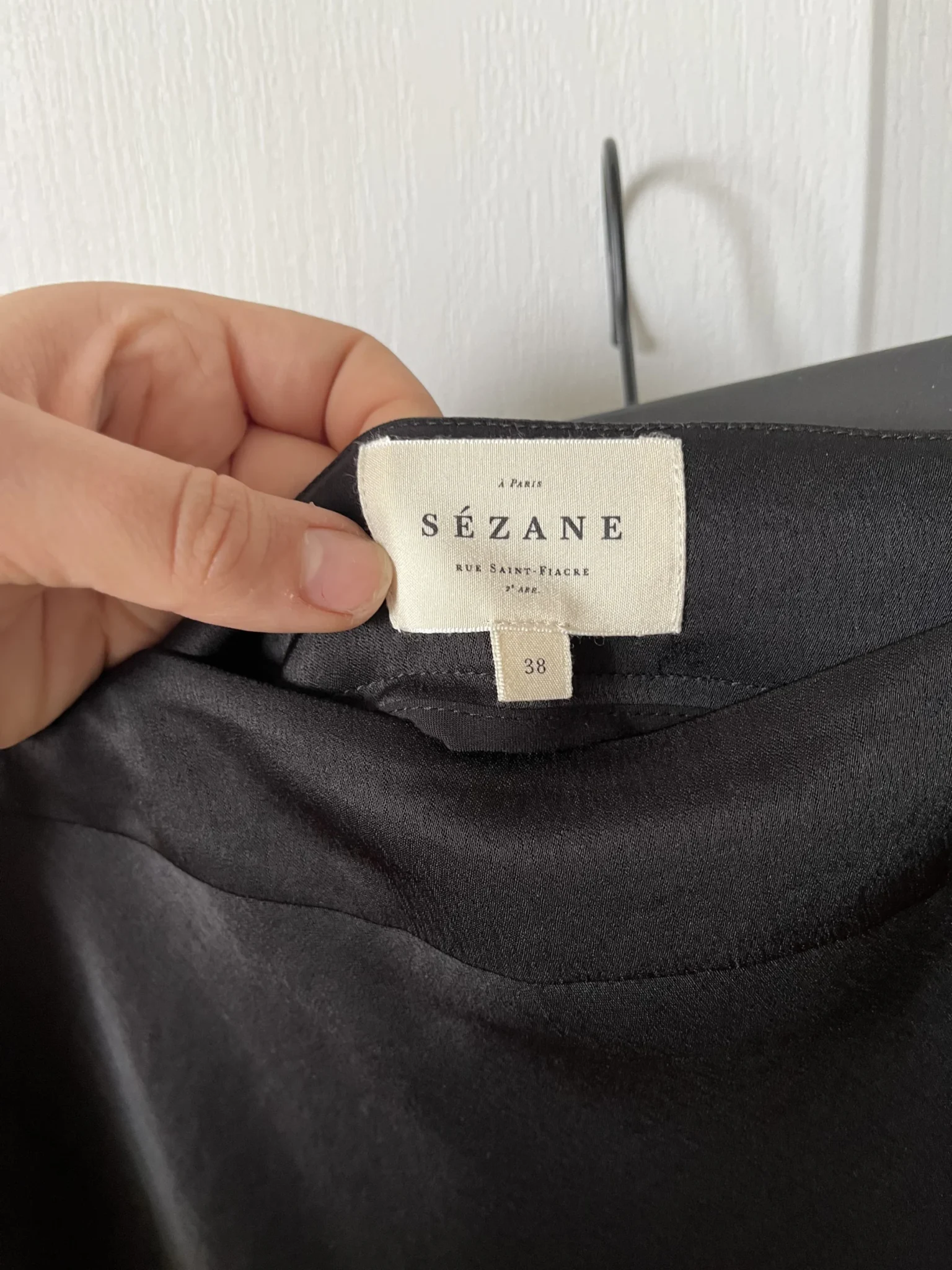 Image for Skirt Sézane model Sandy black satin size 38