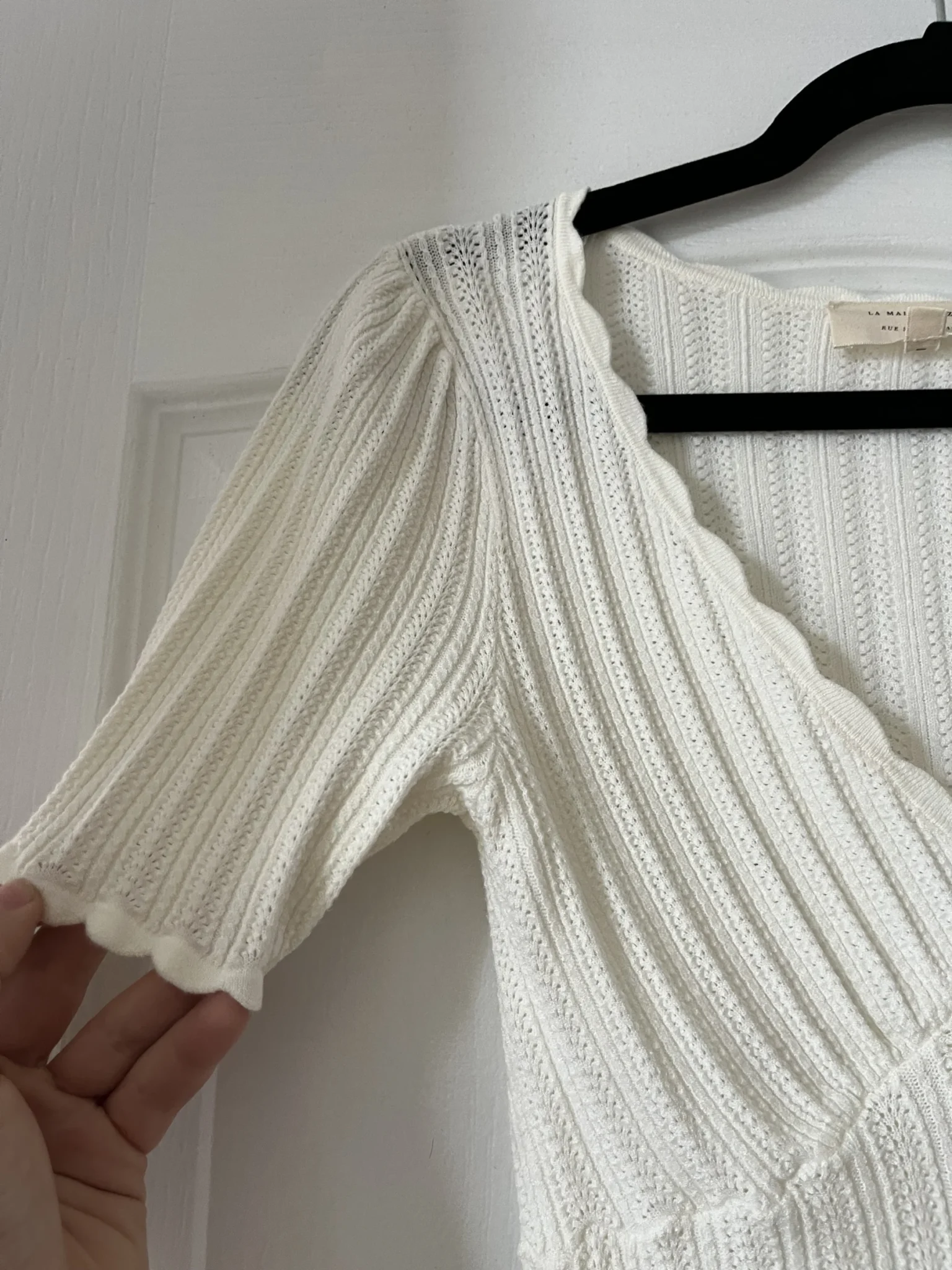 Image for Top maille Sézane modèle Chloé couleur écru en taille S
