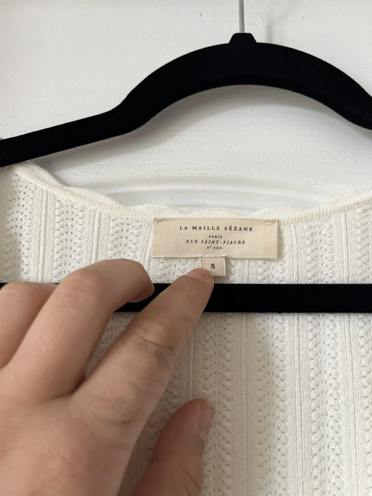 Image for Top maille Sézane modèle Chloé couleur écru en taille S