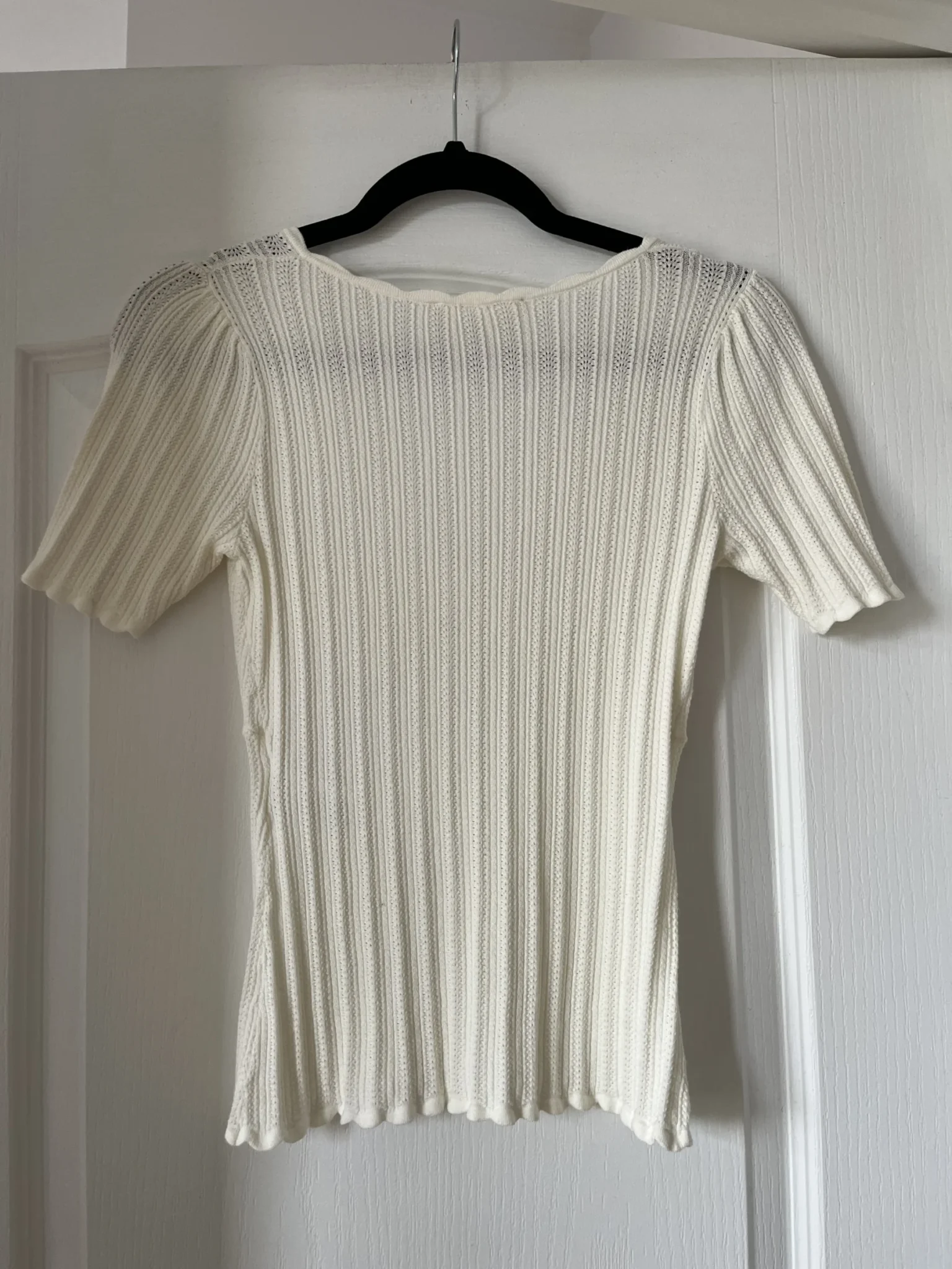Image for Top maille Sézane modèle Chloé couleur écru en taille S