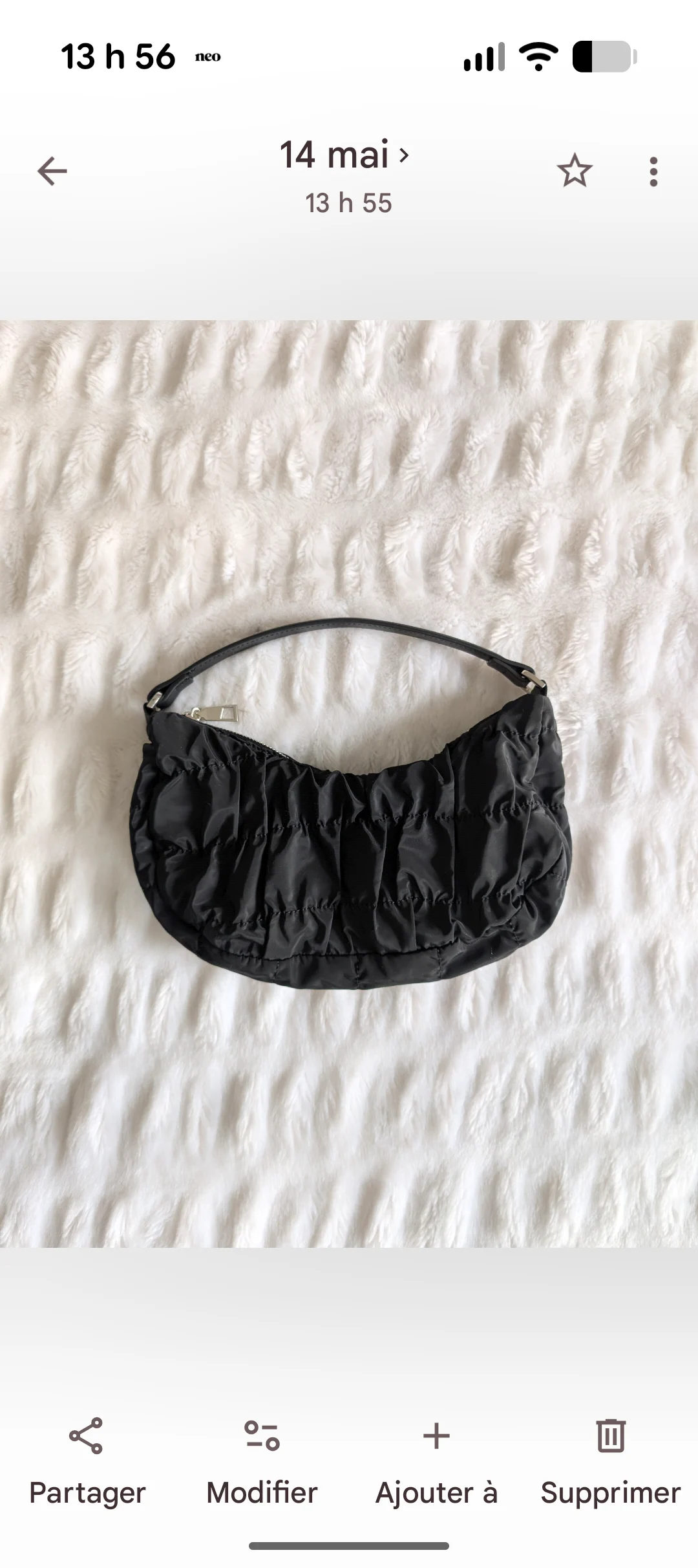 Sac ruché impeccable Mango seconde main