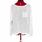 Featured thumbnail for Divided par H&M - Haut en maille légère avec poche Blanc - Taille Large