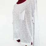 Thumbnail for Divided par H&M - Haut en maille légère avec poche Blanc - Taille Large
